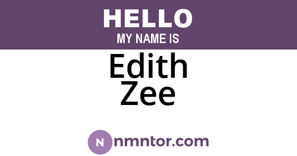 Edith Zee
