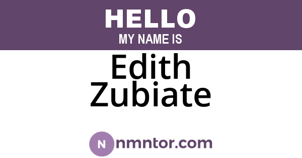 Edith Zubiate