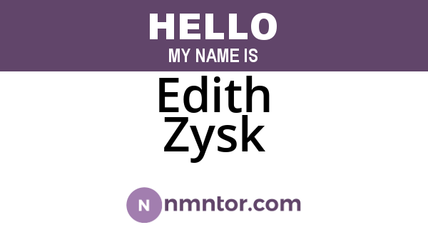 Edith Zysk