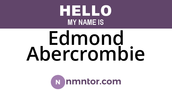 Edmond Abercrombie