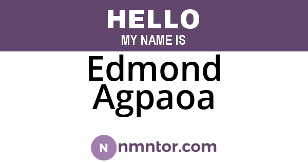 Edmond Agpaoa