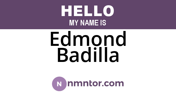 Edmond Badilla