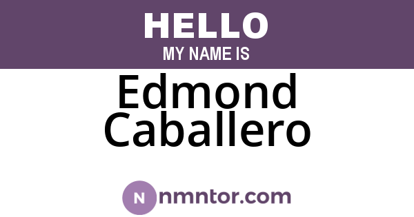 Edmond Caballero