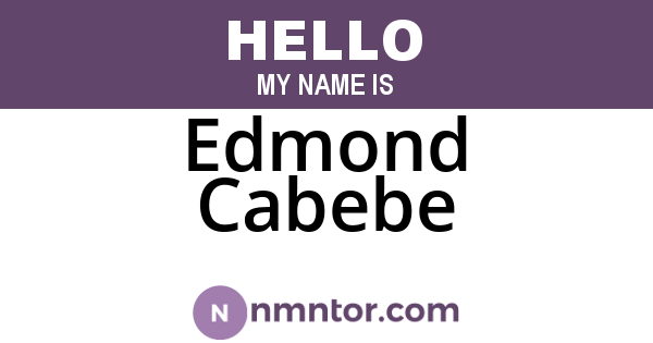 Edmond Cabebe