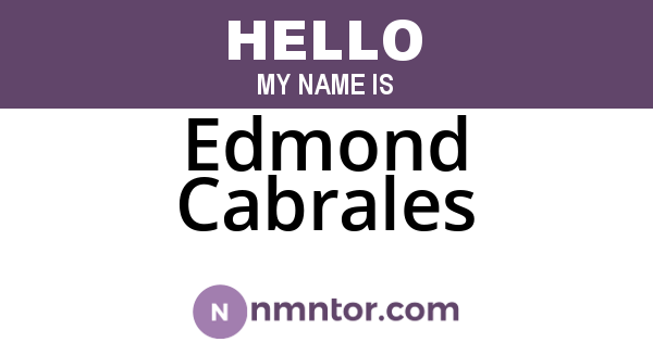 Edmond Cabrales