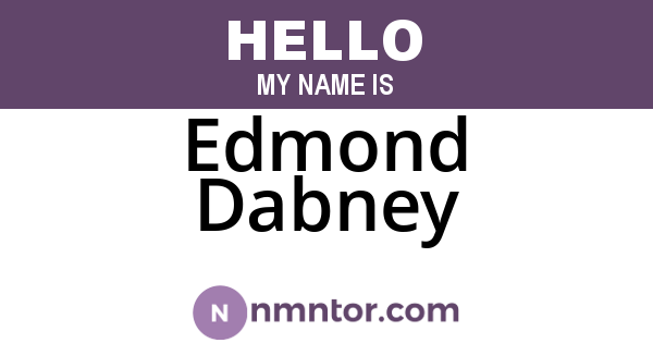 Edmond Dabney