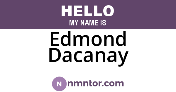 Edmond Dacanay