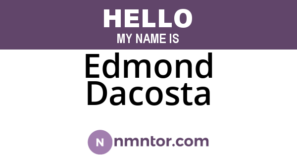 Edmond Dacosta