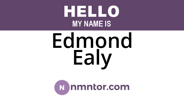 Edmond Ealy