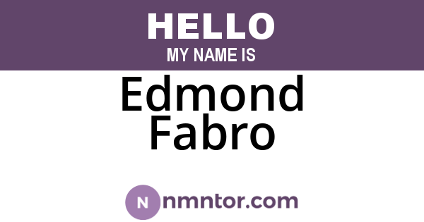 Edmond Fabro