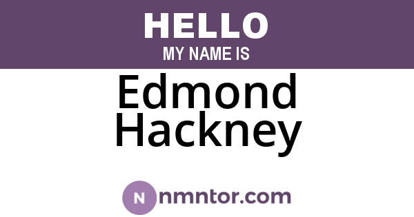 Edmond Hackney