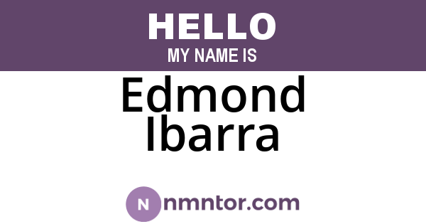 Edmond Ibarra