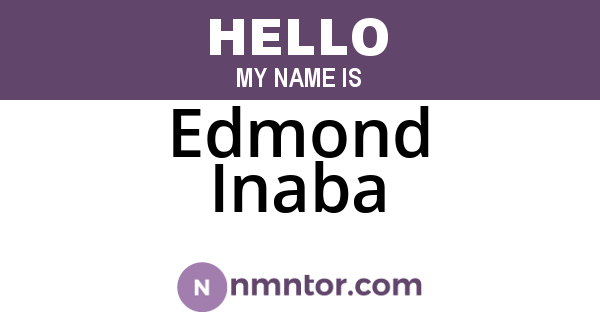 Edmond Inaba