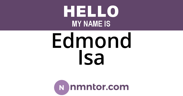 Edmond Isa
