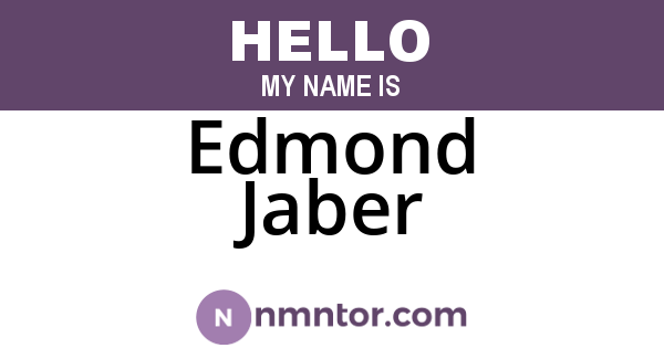 Edmond Jaber