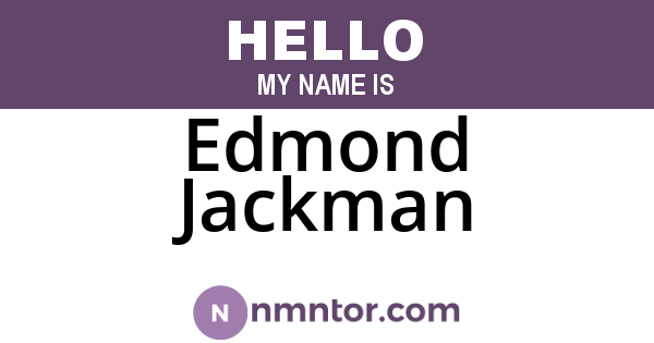Edmond Jackman