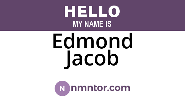 Edmond Jacob