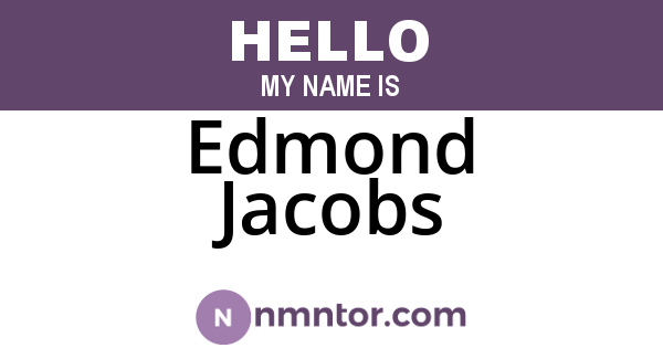 Edmond Jacobs