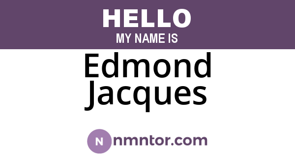 Edmond Jacques