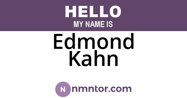 Edmond Kahn