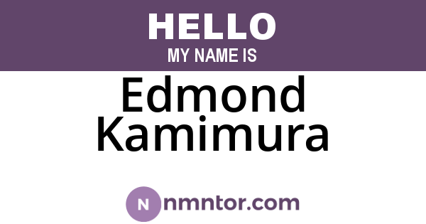 Edmond Kamimura