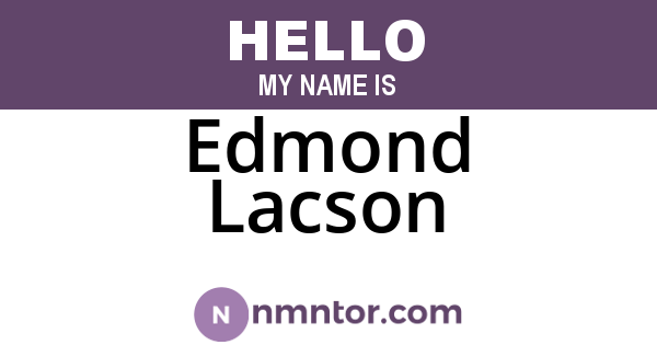 Edmond Lacson