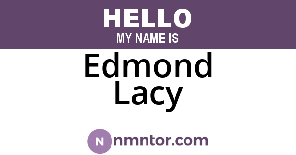 Edmond Lacy