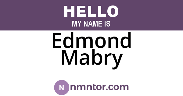 Edmond Mabry