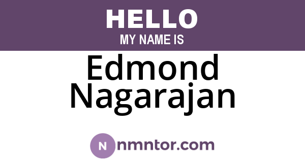 Edmond Nagarajan