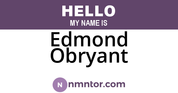 Edmond Obryant