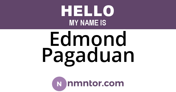 Edmond Pagaduan