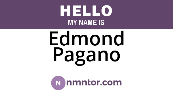 Edmond Pagano