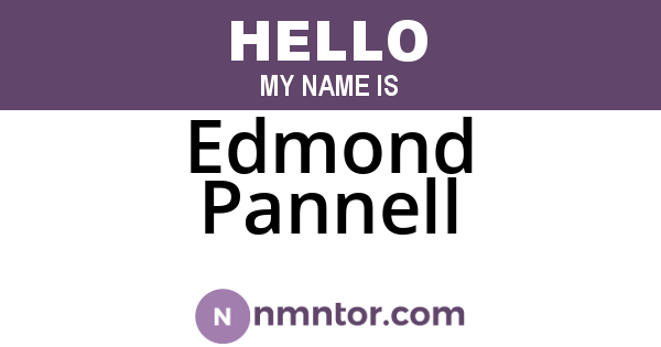 Edmond Pannell