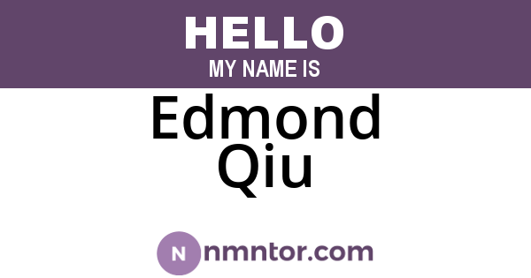 Edmond Qiu