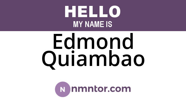 Edmond Quiambao