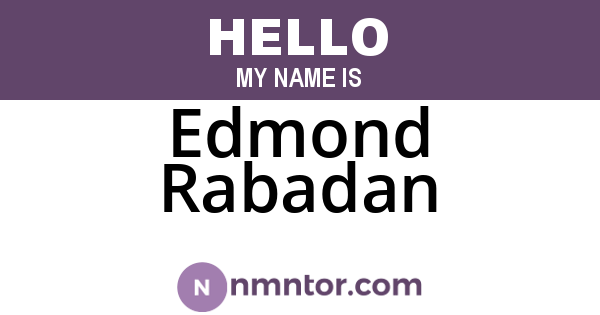 Edmond Rabadan
