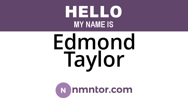 Edmond Taylor