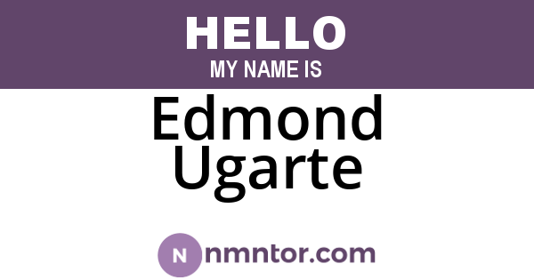 Edmond Ugarte
