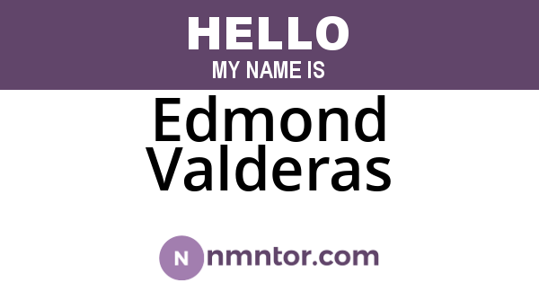 Edmond Valderas