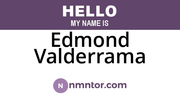 Edmond Valderrama