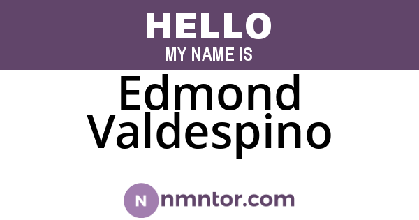 Edmond Valdespino