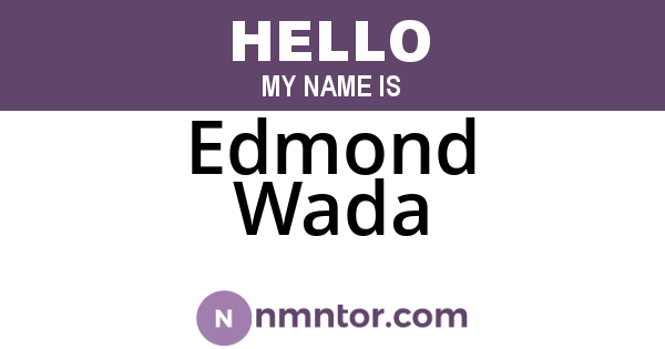 Edmond Wada