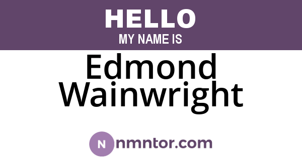 Edmond Wainwright