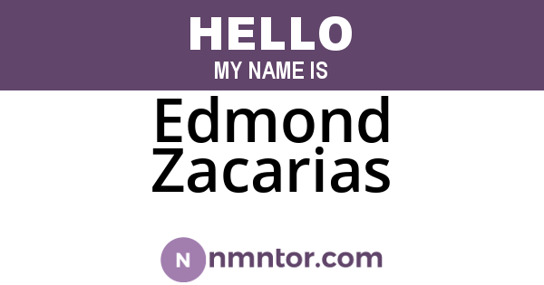 Edmond Zacarias