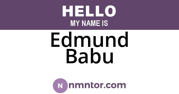 Edmund Babu