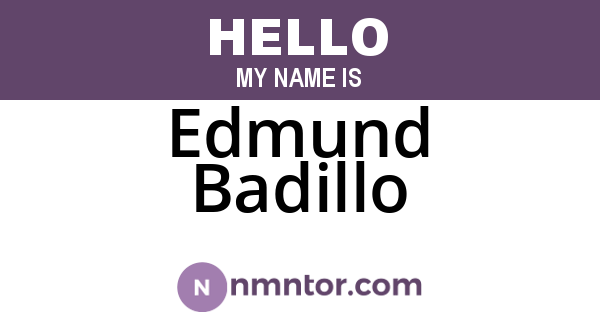 Edmund Badillo