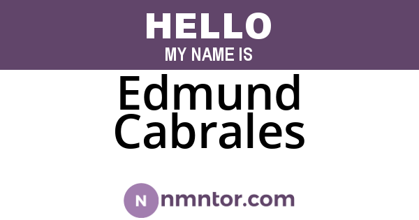 Edmund Cabrales