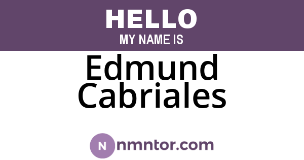 Edmund Cabriales