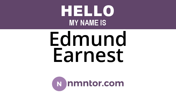 Edmund Earnest