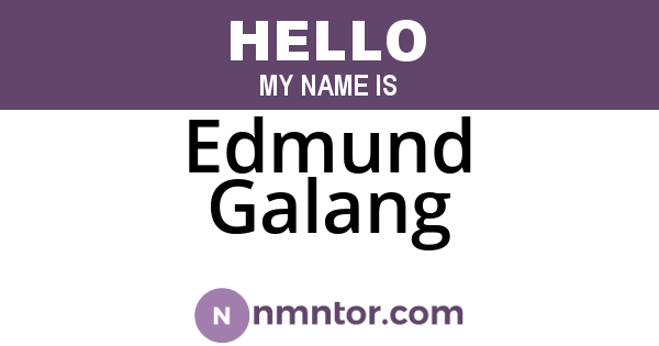 Edmund Galang